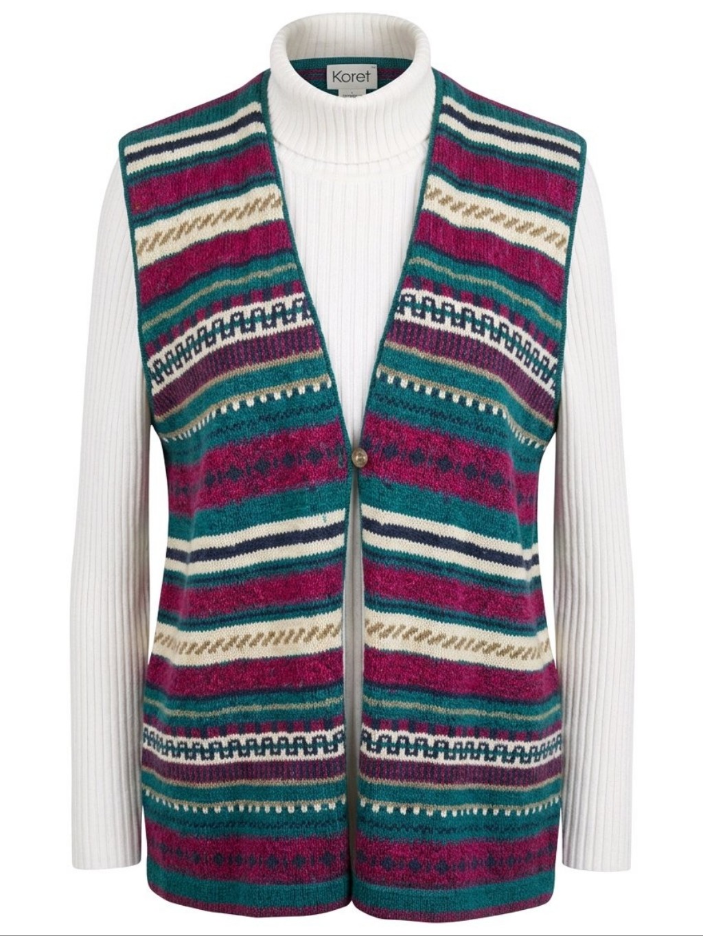 Koret Multicolor Striped Sweater Vest